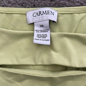 Carmen Marc Valvo Light Green Tank Top
